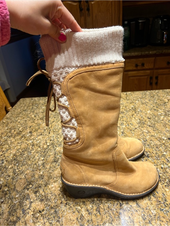 UGG Shoes - UGG Leather Knit-Trim Women's Boots